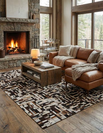 5' x 7' 10 Cowhide - Patchwork Rug