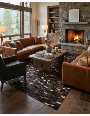 5' 2 x 7' 11 Cowhide - Patchwork Rug