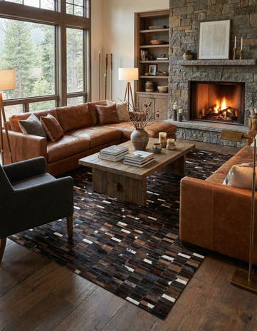 5' 2 x 7' 11 Cowhide - Patchwork Rug
