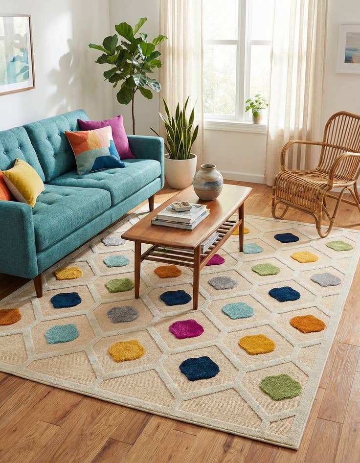 Detail image of  7' 10 x 10'  Washable Aruba Indoor / Outdoor Rug