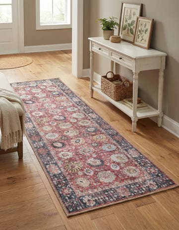 2' x 6' 1 Washable Timeless Runner Rug
