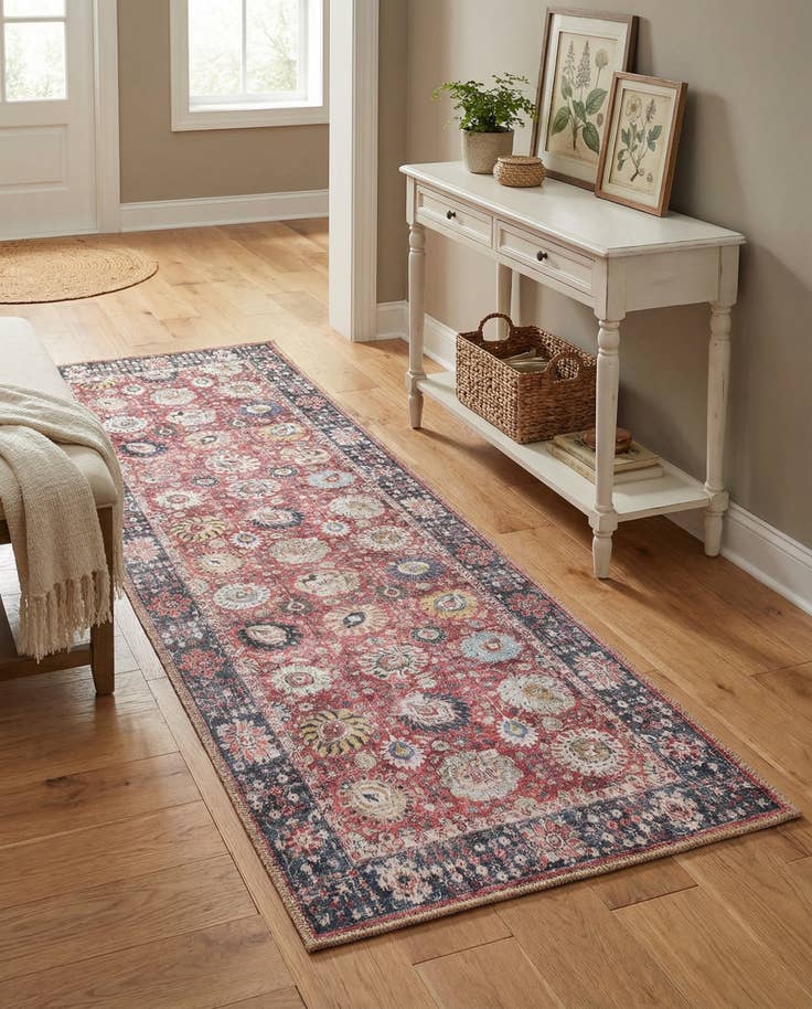 Detail image of 2' x 6' 1 Washable Timeless Runner Rug