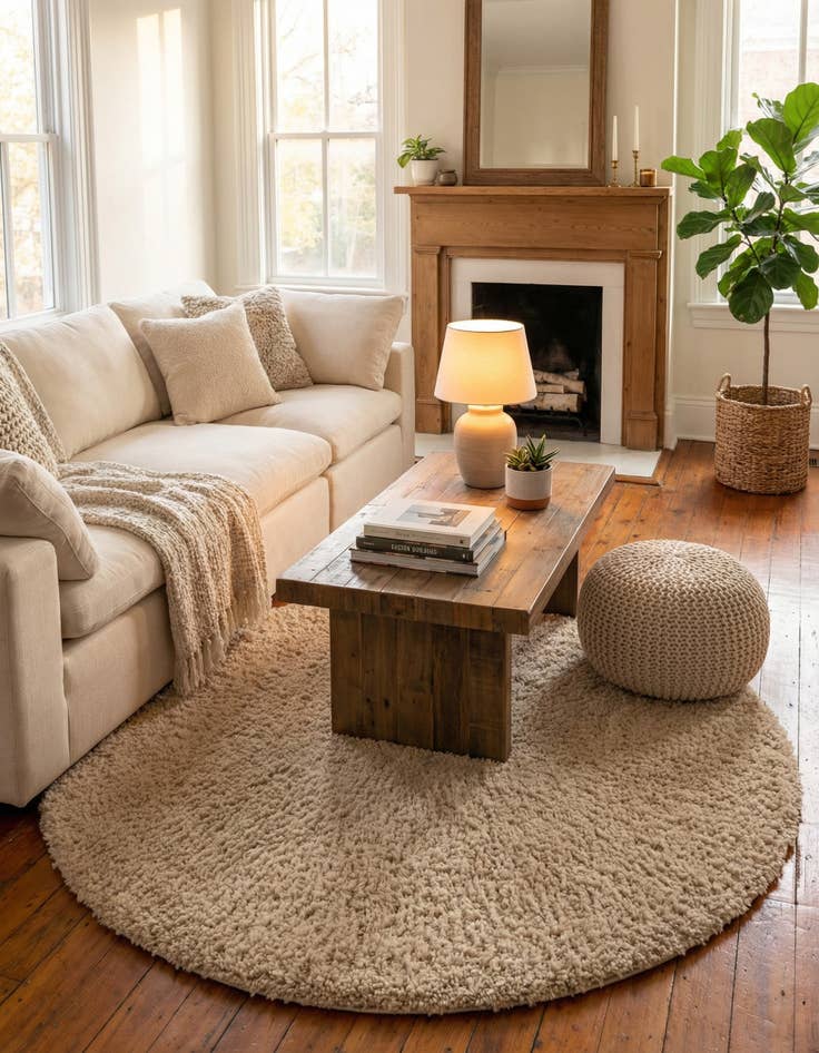 Detail image of  6' x 6' Zermatt Shag Round Rug