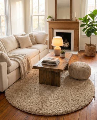  6' x 6' Zermatt Shag Round Rug