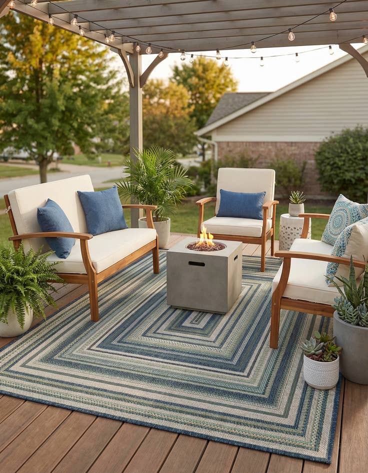 Detail image of 5' x 7' Easy-Clean Baja Indoor / Outdoor Rug