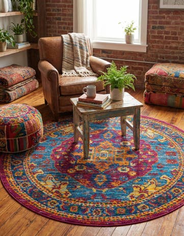 4' x 4' Calypso Round Rug