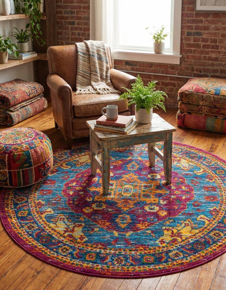 Detail image of  4' x 4' Calypso Round Rug