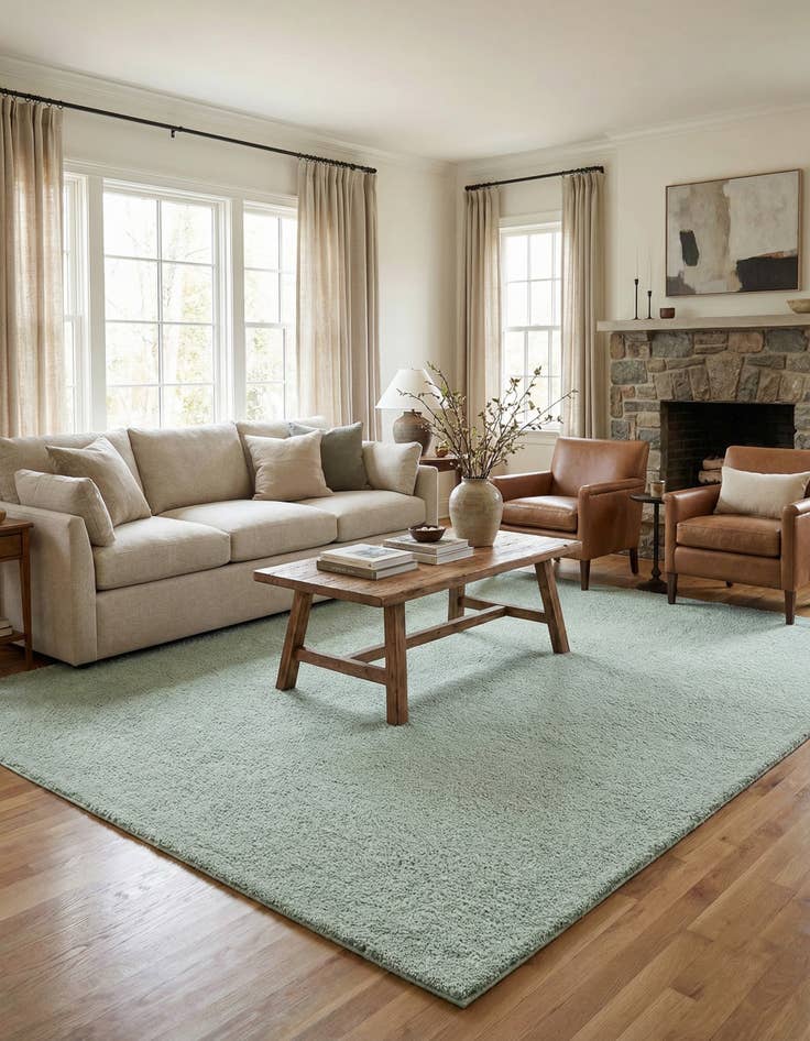 Detail image of 10' x 13' Solid Frieze Rug