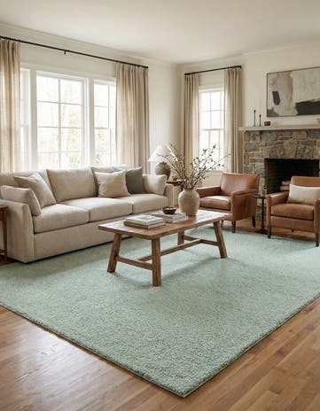 10' x 13' Solid Frieze Rug
