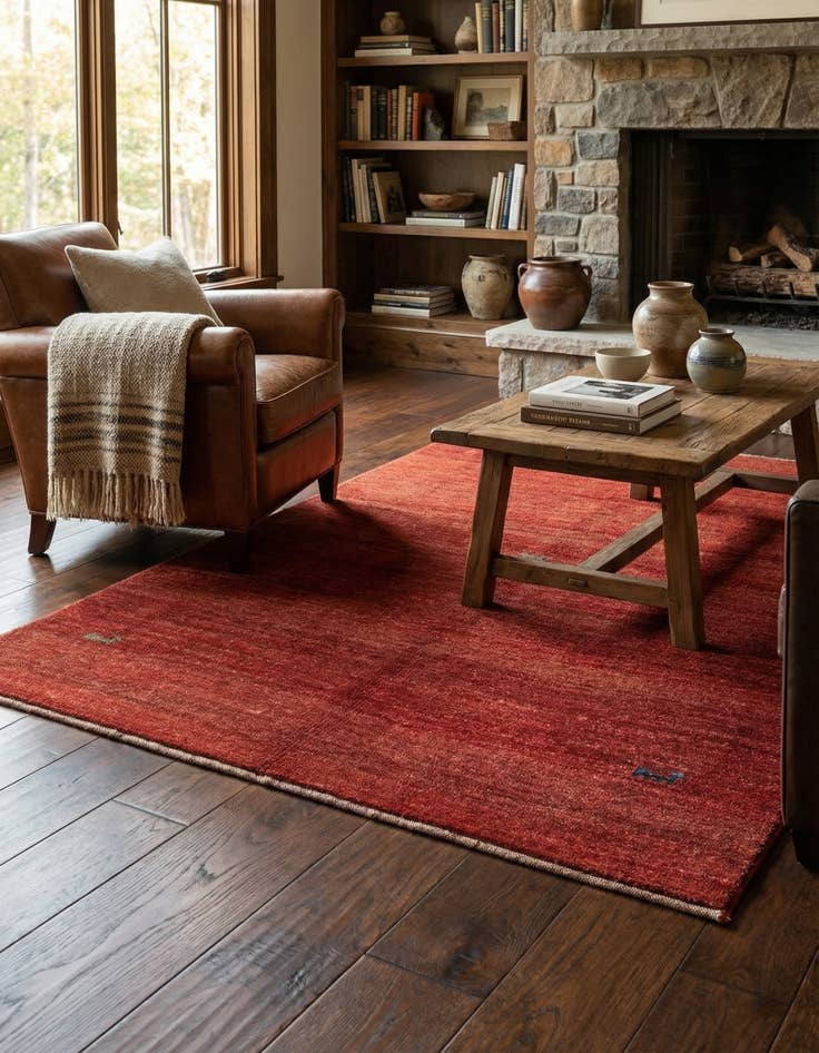 Detail image of  4' 10 x 6' 6 Gabbeh Shouli Rug