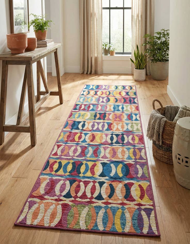 Detail image of 2' x 8' Easy-Clean Modern Indoor / Outdoor Runner Rug