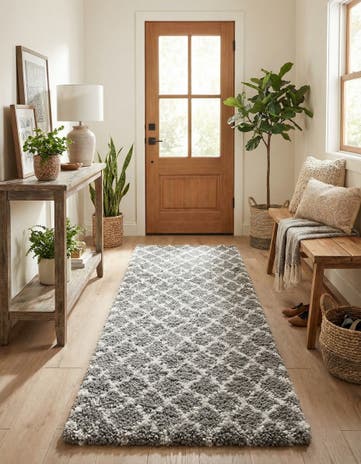 2' 7 x 10' Moroccan Shag Runner Rug