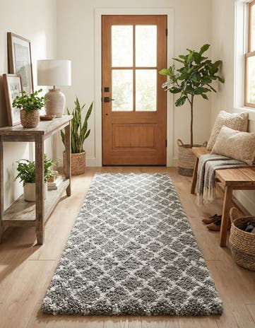 2' 7 x 10' Moroccan Shag Runner Rug