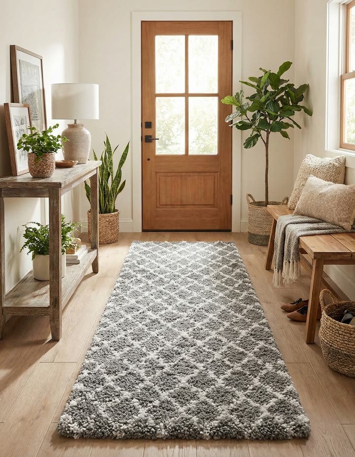 2' 7 x 10' Moroccan Shag Runner Rug