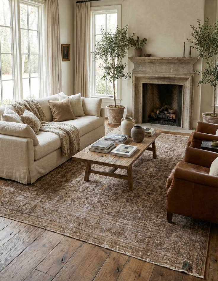 Detail image of 9' 6 x 12' 3  Hand Knotted Ultra Vintage Persian Wool Rug