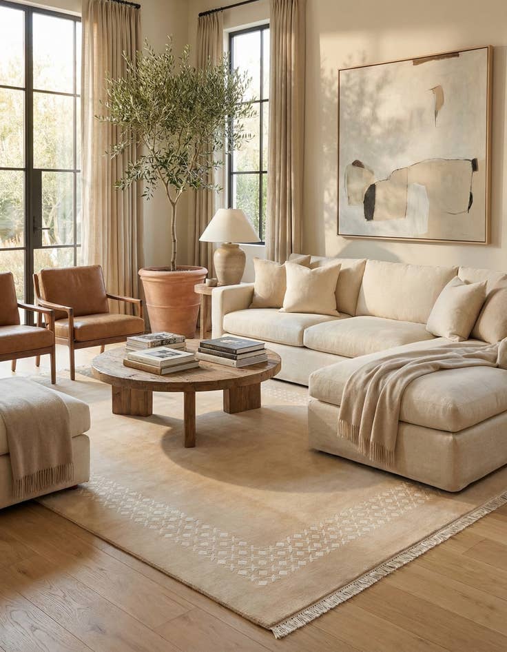 Detail image of 6' 7 x 9' 11  Hand Knotted Darya Wool Rug