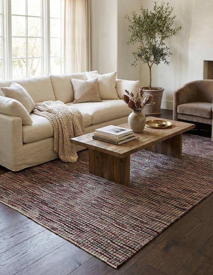 Detail image of 5' 8 x 8'  Hand Knotted Darya Wool Rug