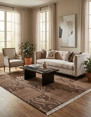 5' 7 x 8' Hand Knotted Darya Wool Rug