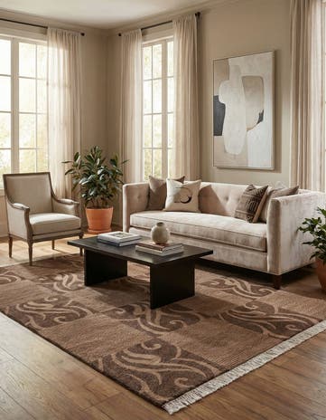 5' 7 x 8' Hand Knotted Darya Wool Rug