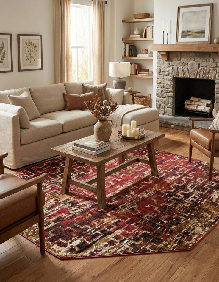 Detail image of 7' 10 x 7' 10 Saturn Octagon Rug