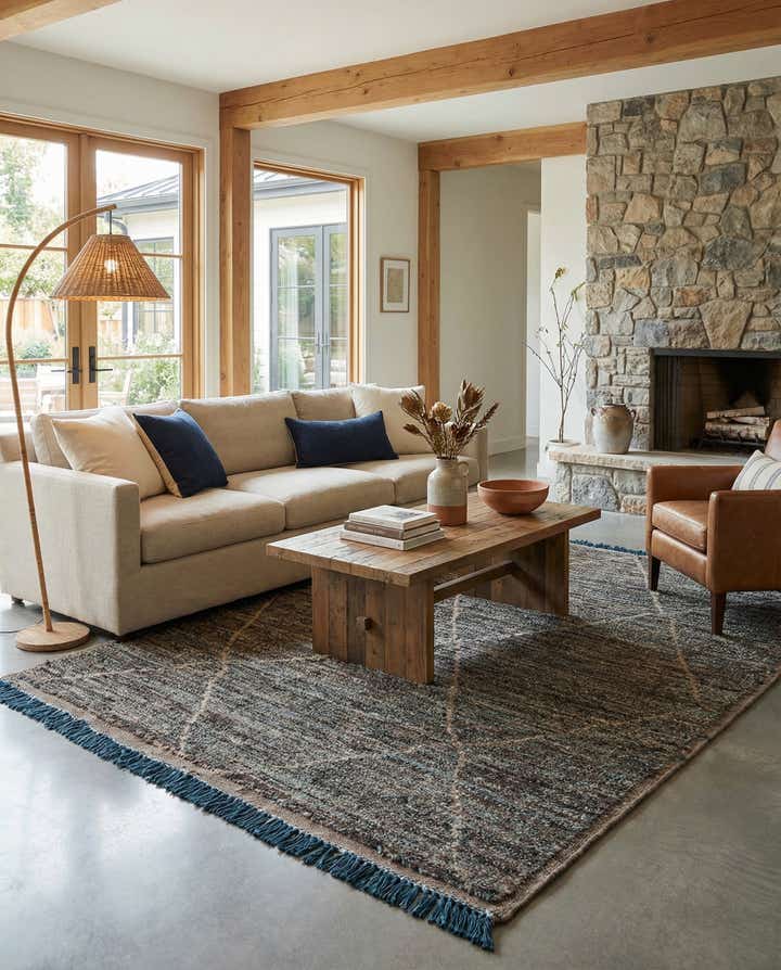 6' x 9' 1 Hand Knotted Moroccan Wool Rug