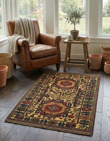 2' 10 x 4' 7 Hand Knotted Sumak Wool Rug