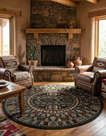 6' x 6' Bokhara Round Rug