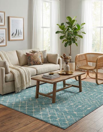 7' 10 x 7' 10 Moroccan Trellis Square Rug