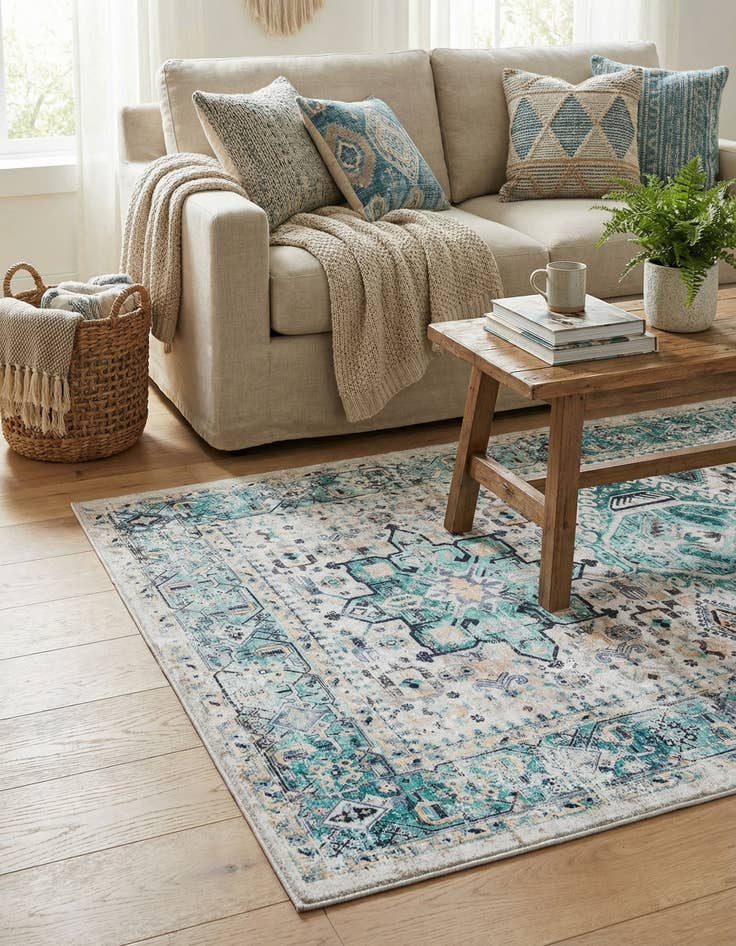 Detail image of 2' x 3'  Washable Yara Rug