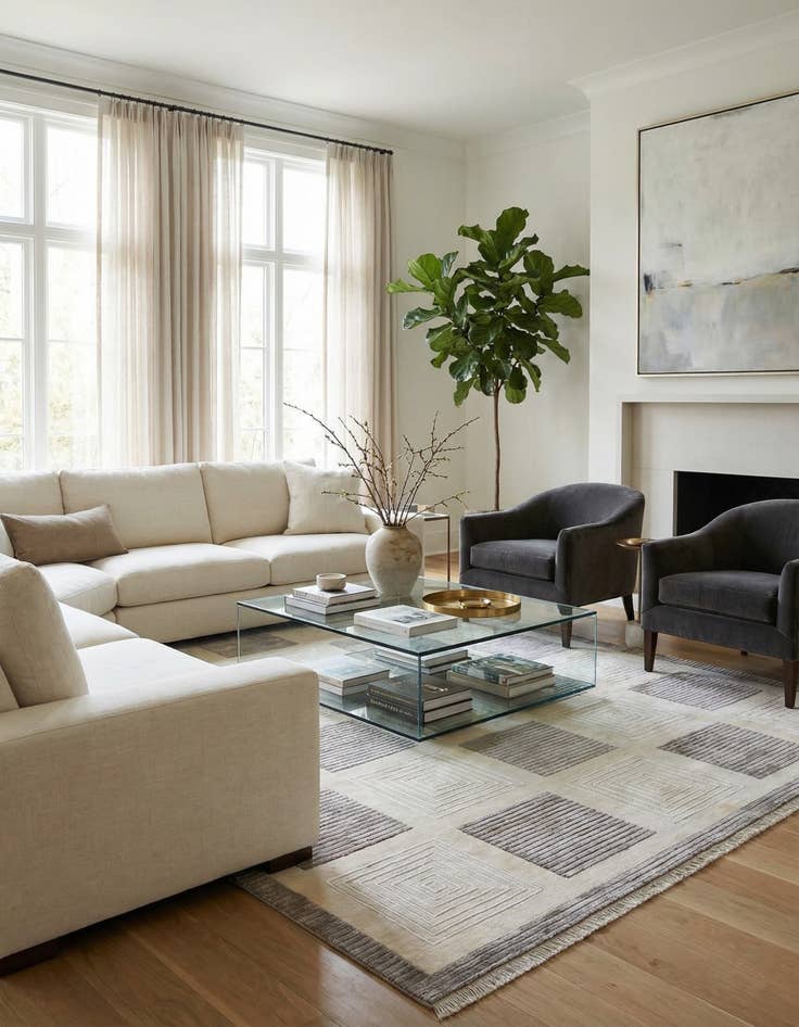 Detail image of 8' 2 x 11' 6  Hand Knotted Darya Wool Rug