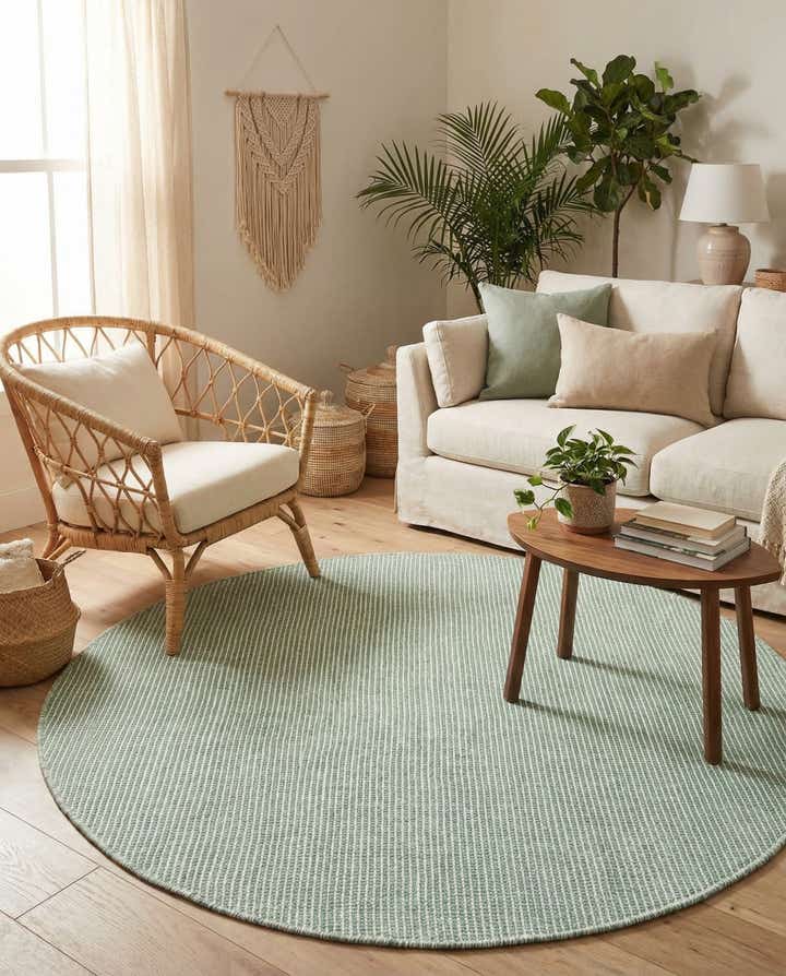 5' 1 x 5' 1 Easy-Clean Jill Zarin Palm Springs Indoor / Outdoor Round Rug