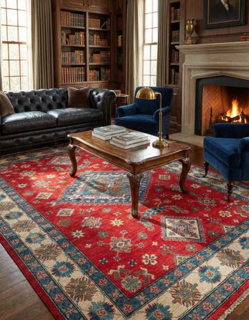 6' 2 x 9' 2 Hand Knotted Kazak Rug