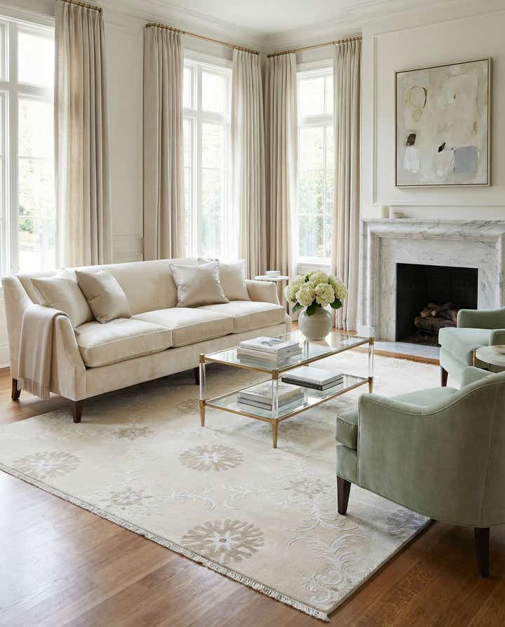 5' 6 x 8' Hand Knotted Darya Wool Rug