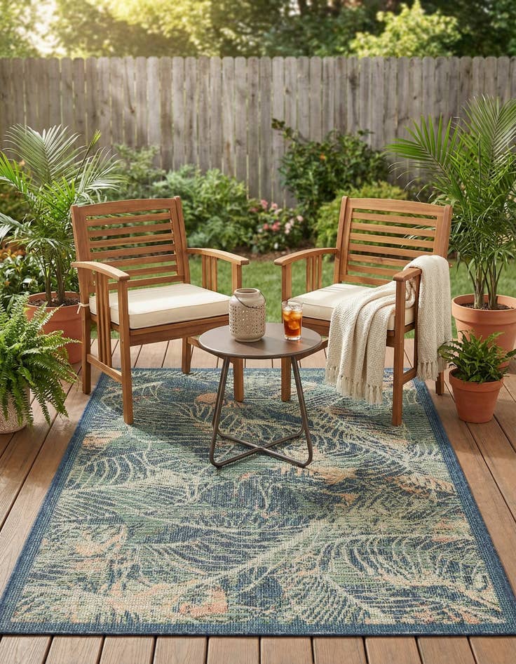 Detail image of 4' x 6' Easy-Clean Baja Indoor / Outdoor Rug
