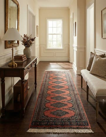 2' 1 x 6' 5 Hand Knotted Bokhara Oriental Wool Runner Rug