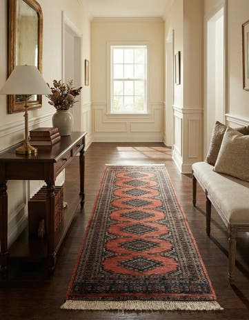 2' 1 x 6' 5 Hand Knotted Bokhara Oriental Wool Runner Rug