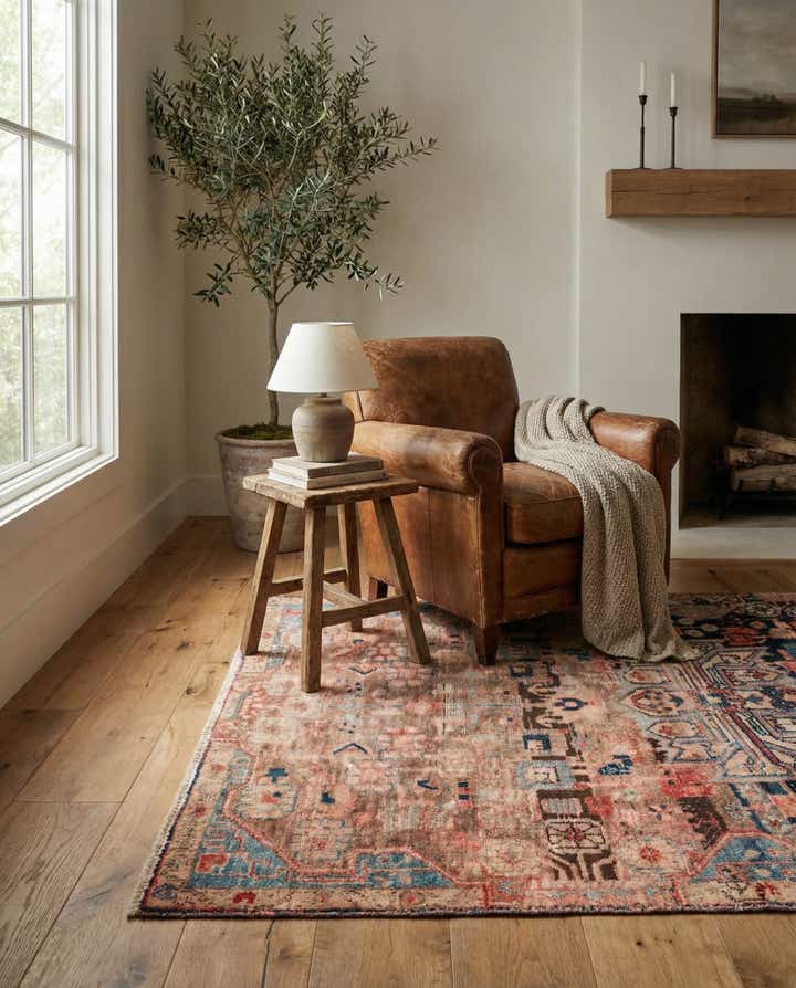 3' 7 x 6' 7 Hand Knotted Ultra Vintage Persian Wool Rug