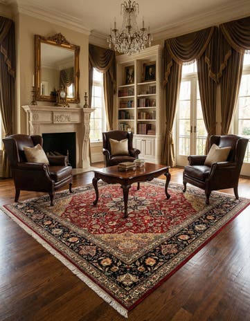 6' 7 x 6' 7 Tabriz Square Rug