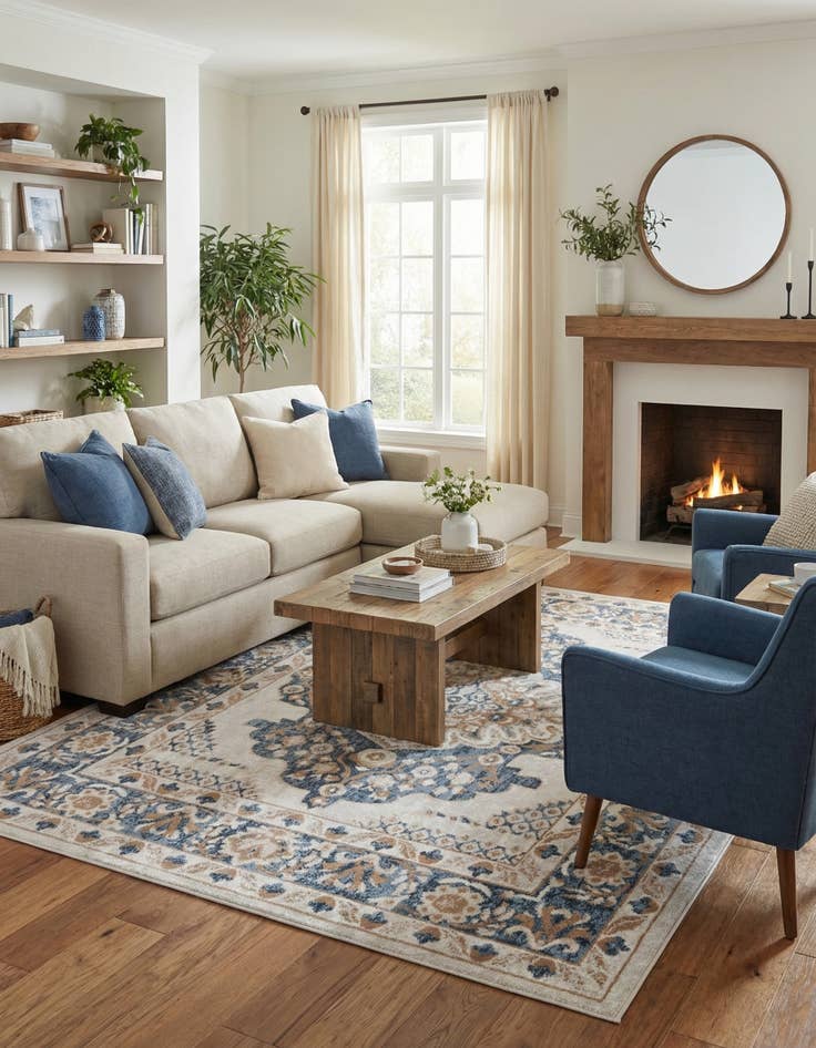 Detail image of 7' 10 x 10' Oxford Rug