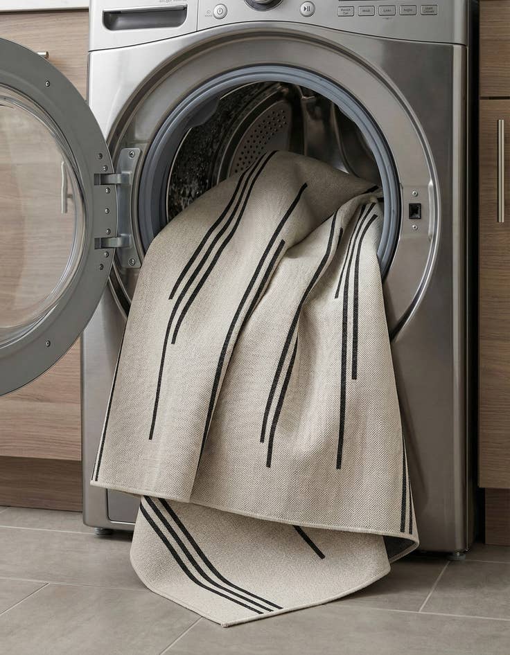 Detail image of  7' 10 x 10'  Washable Modern Indoor / Outdoor Rug