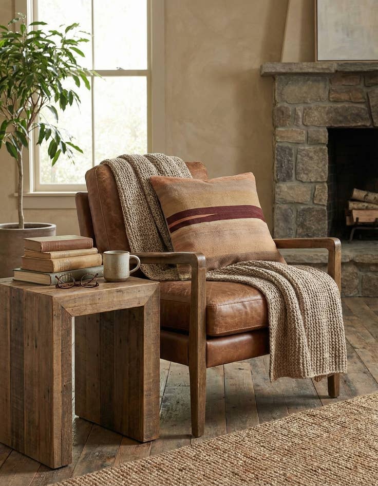 Detail image of 1' 8 x 1' 8  Hand Woven Pillow Wool Square Rug