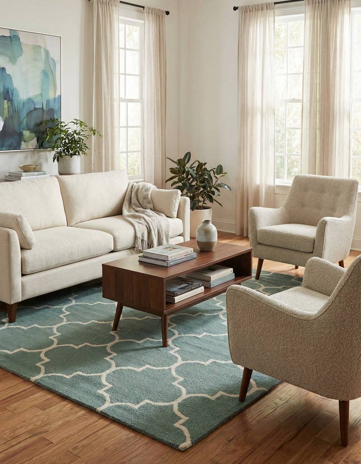 Detail image of 5' 2 x 8' 1 Luna Wool Rug