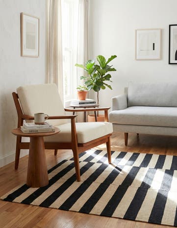 3' 4 x 4' 9 Hand Woven Kilim Modern Wool Rug