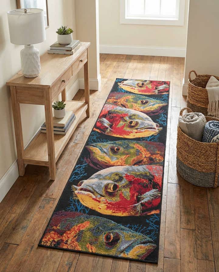 2' x 8' Easy-Clean Coastal Indoor / Outdoor Runner Rug