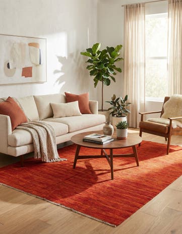 5' 3 x 6' 5 Hand Woven Kilim Modern Wool Rug