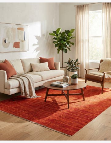 5' 3 x 6' 5 Hand Woven Kilim Modern Wool Rug