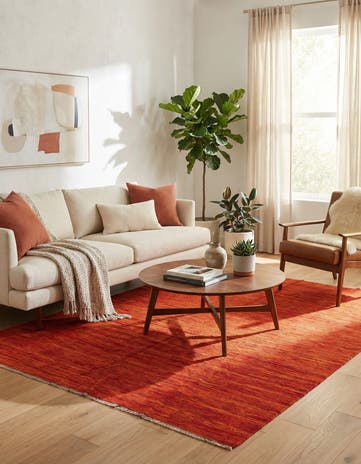 5' 3 x 6' 5 Hand Woven Kilim Modern Wool Rug