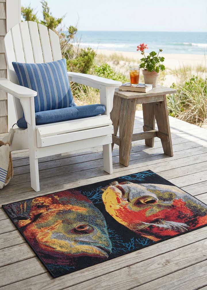 2' x 3' Easy-Clean Coastal Indoor / Outdoor Rug