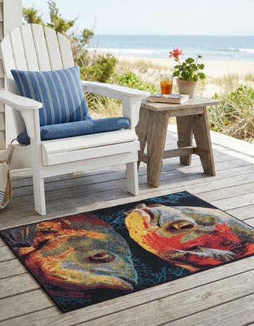 2' x 3' Easy-Clean Coastal Indoor / Outdoor Rug