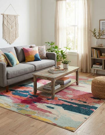 5' 3 x 5' 3 Washable Hyacinth Square Rug